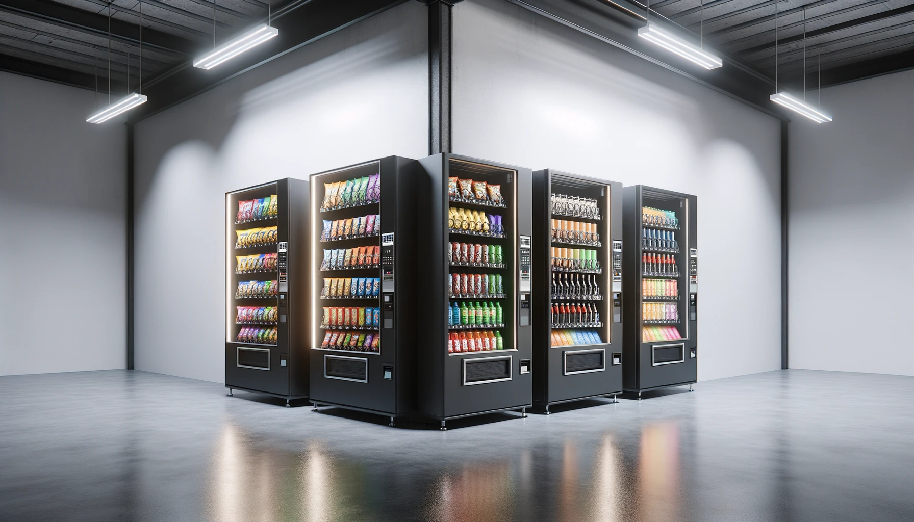 Vending machines in an Addison DuPage County industrial facility break room