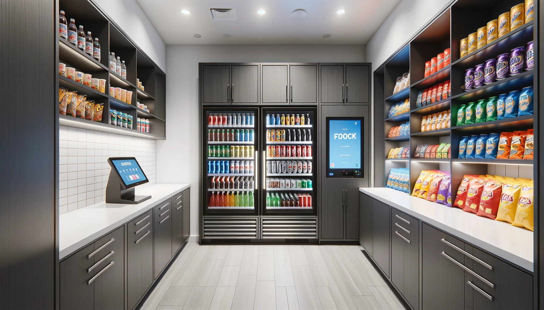 Self-serve micro-market in an Aurora corporate office break room