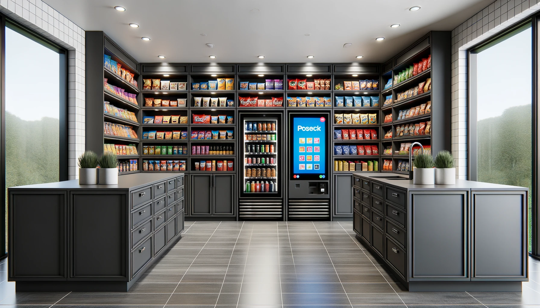 Self-serve micro-market in a Downers Grove corporate campus break room