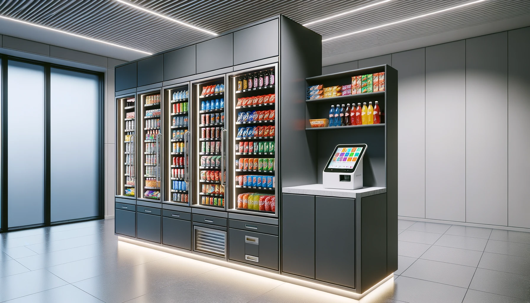 Self-serve micro-market in an Elk Grove Village corporate office break room