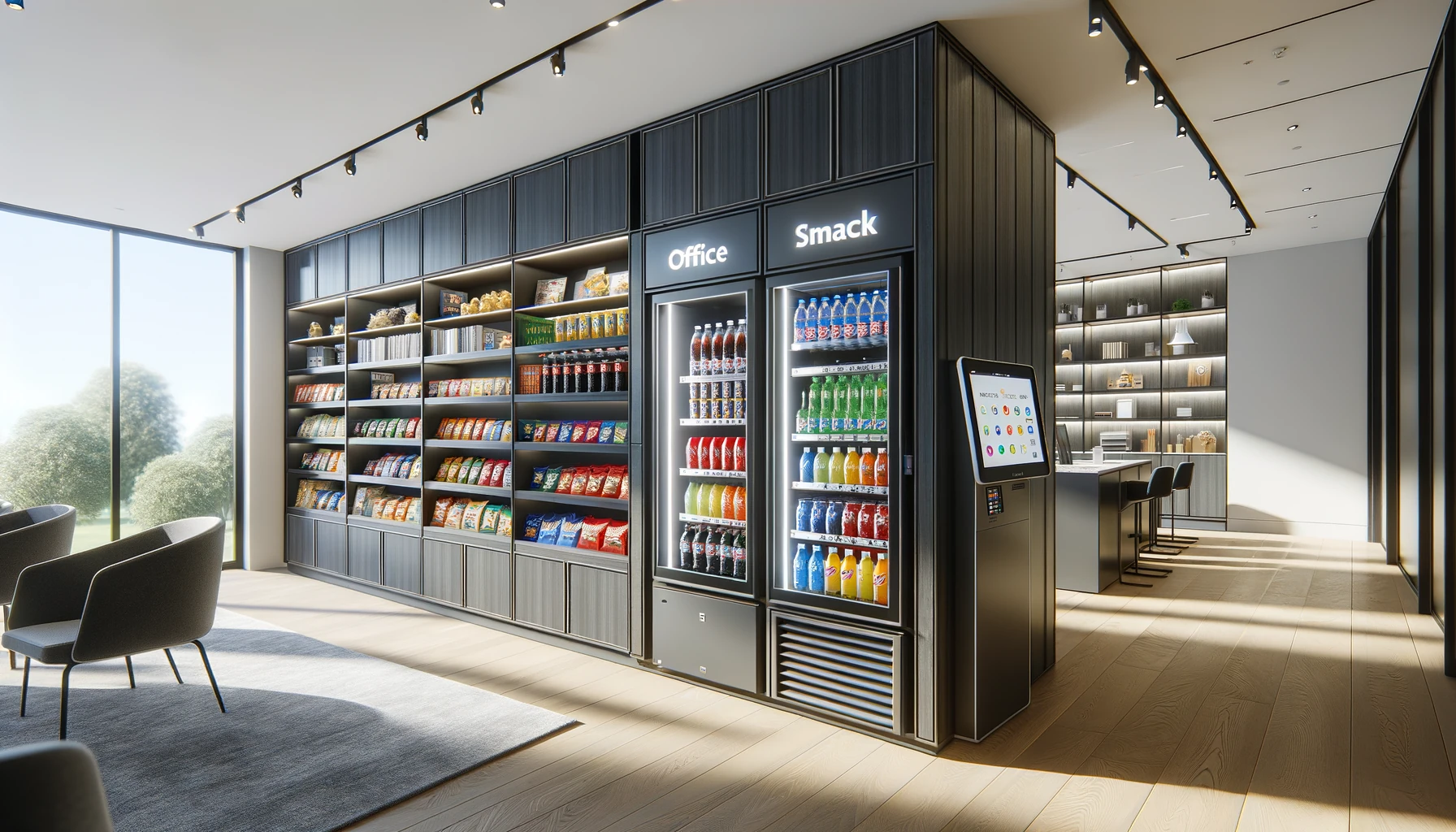 Self-serve micro-market in a Lisle corporate campus break room