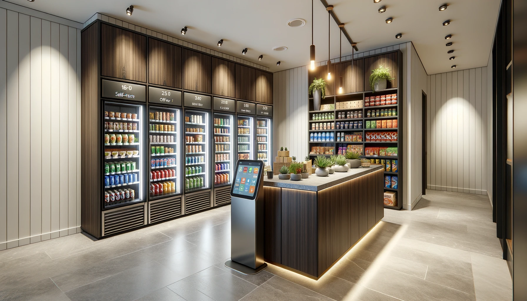 Self-serve micro-market in an Oak Brook corporate headquarters break room