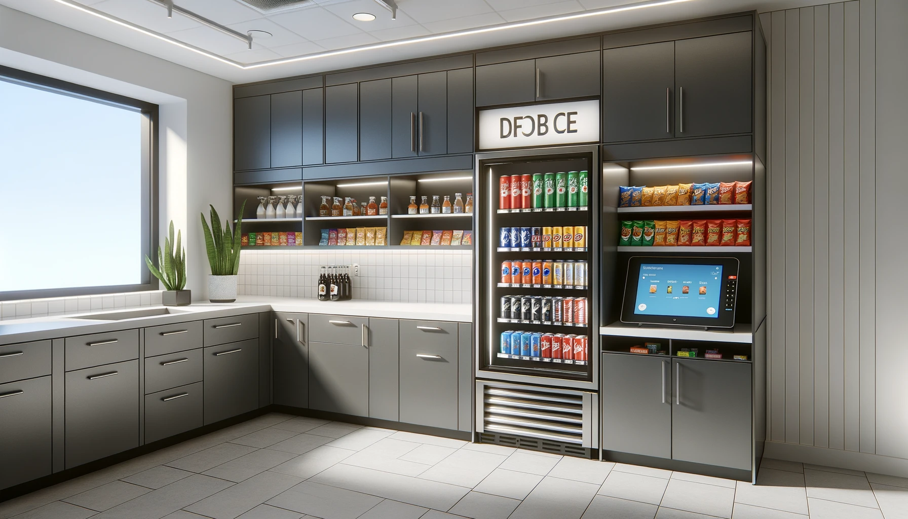 Self-serve micro-market in a Romeoville institutional or university break room